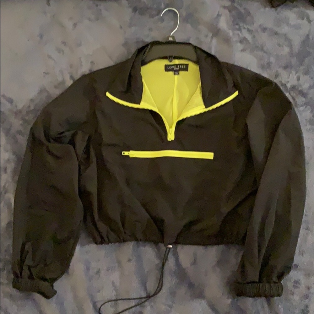 Sporty black and neon green jacket